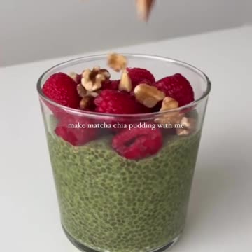 matcha chia pudding 🍵🫶🏻