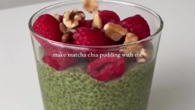 matcha chia pudding 🍵🫶🏻