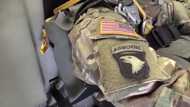 Paratroopers Static Line Jump From C-17