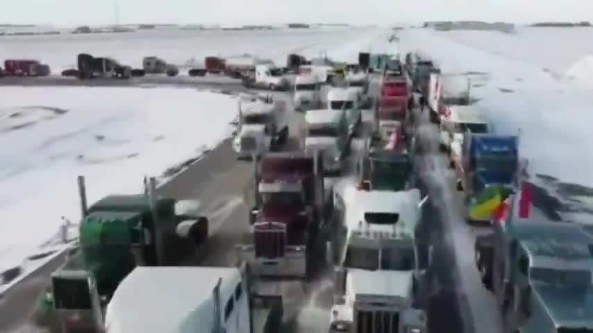 AWESOME drone footage of #FreedomConvoy2022