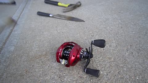 EXPERIMENT Glowing 1000 degree KNIFE VS FISHING REEL