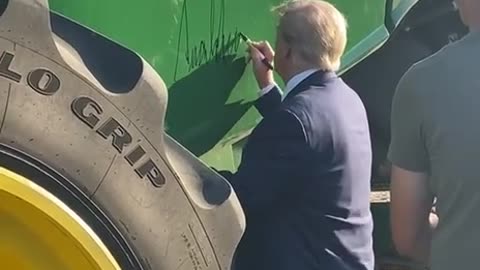 Flashback - Mr T signing a tractor