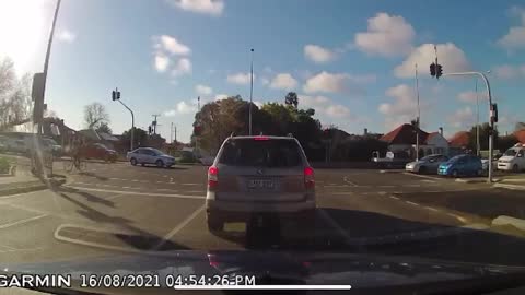 Cyclist Clipped by Car Has Instant Recovery