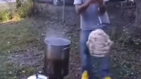Frying a turkey gone horribly wrong