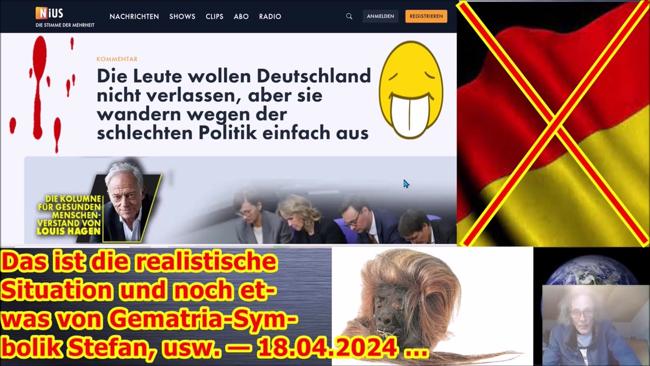 Das ist die realistische Situation und noch etwas von Gematria-Symbolik Stefan, usw. — 18.04.2024 …