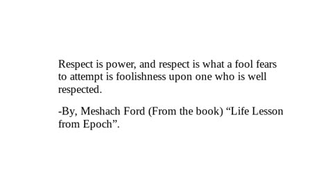 "Life Lesson from Epoch" Checkout Description