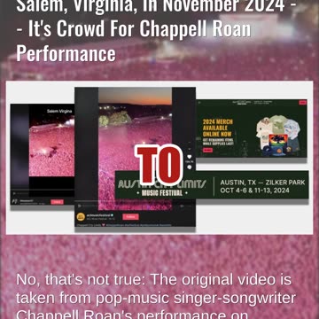 Fact Check: Video Does NOT Show Crowd At Trump Campaign Rally In Salem, Virginia, In November 2024