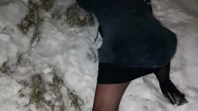 Woman Falls in Snow Walking Home From Christmas Party