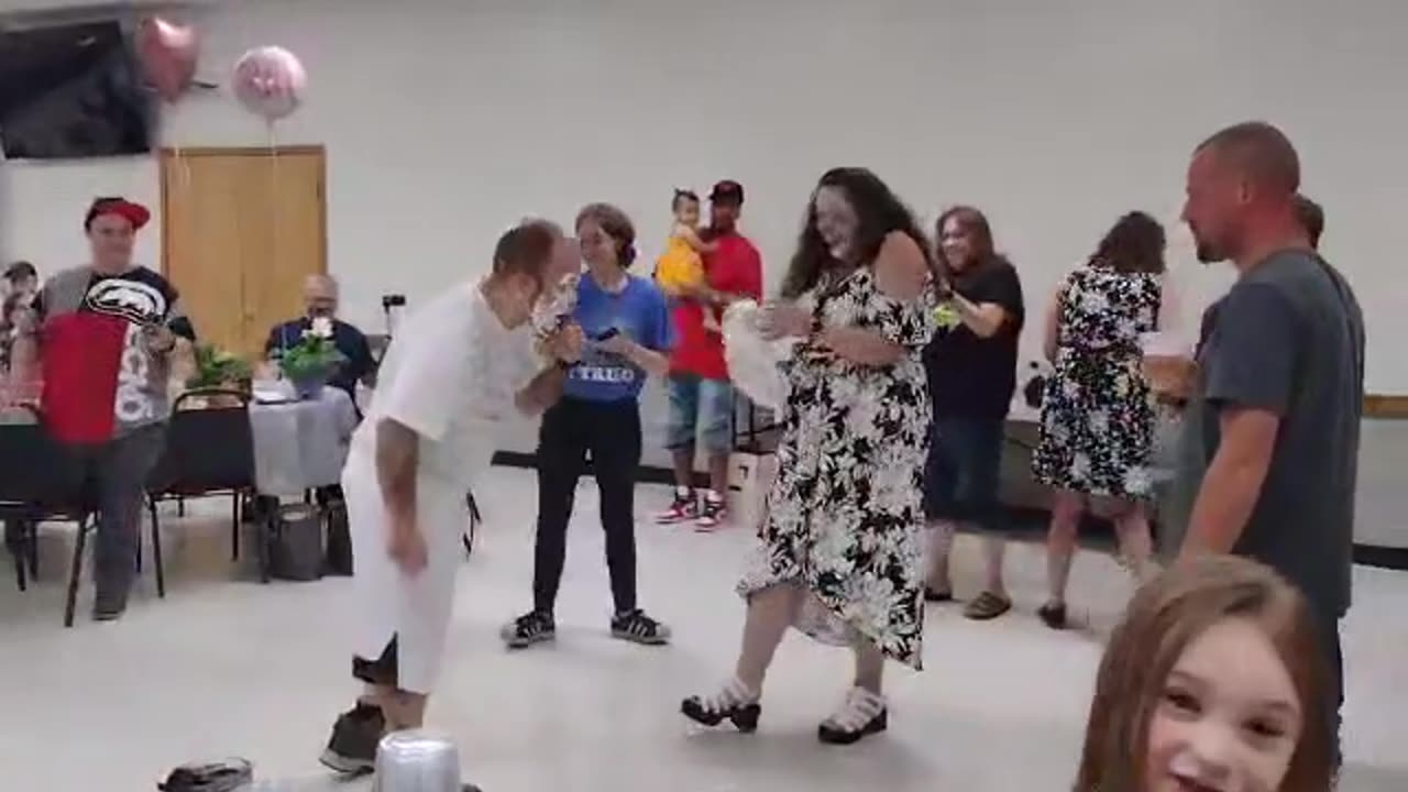 Pie in the face.Brother inlaw and Wife to be