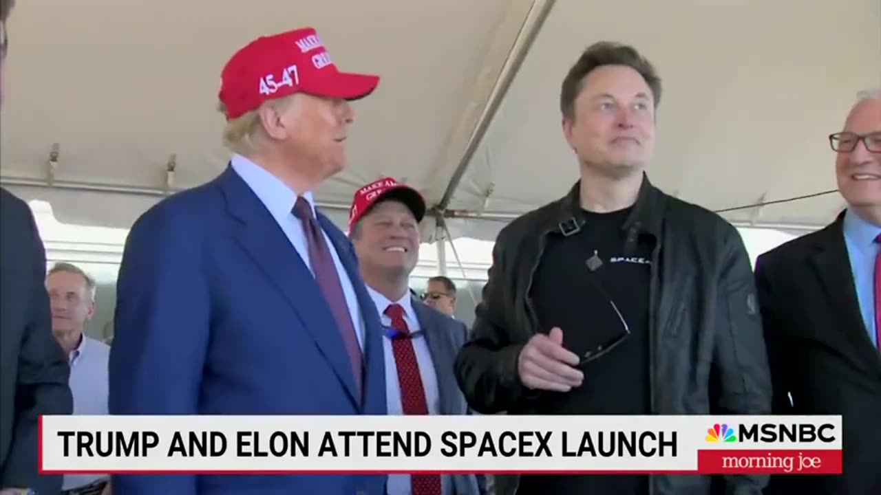 Yesterday's SpaceX launch seen on Morning Joe