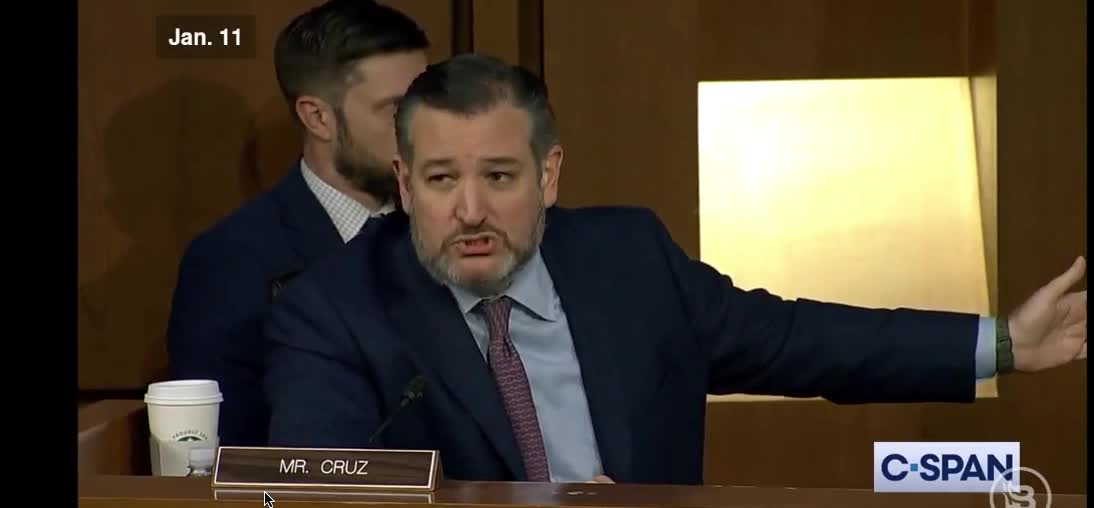 Ted Cruz asking questions to the DOJ about the Capitol Hill riot on Jan 6th