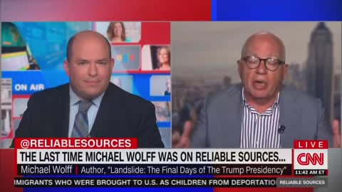 Brian Stelter CNN getting called out by his own guest Micheal Wolff