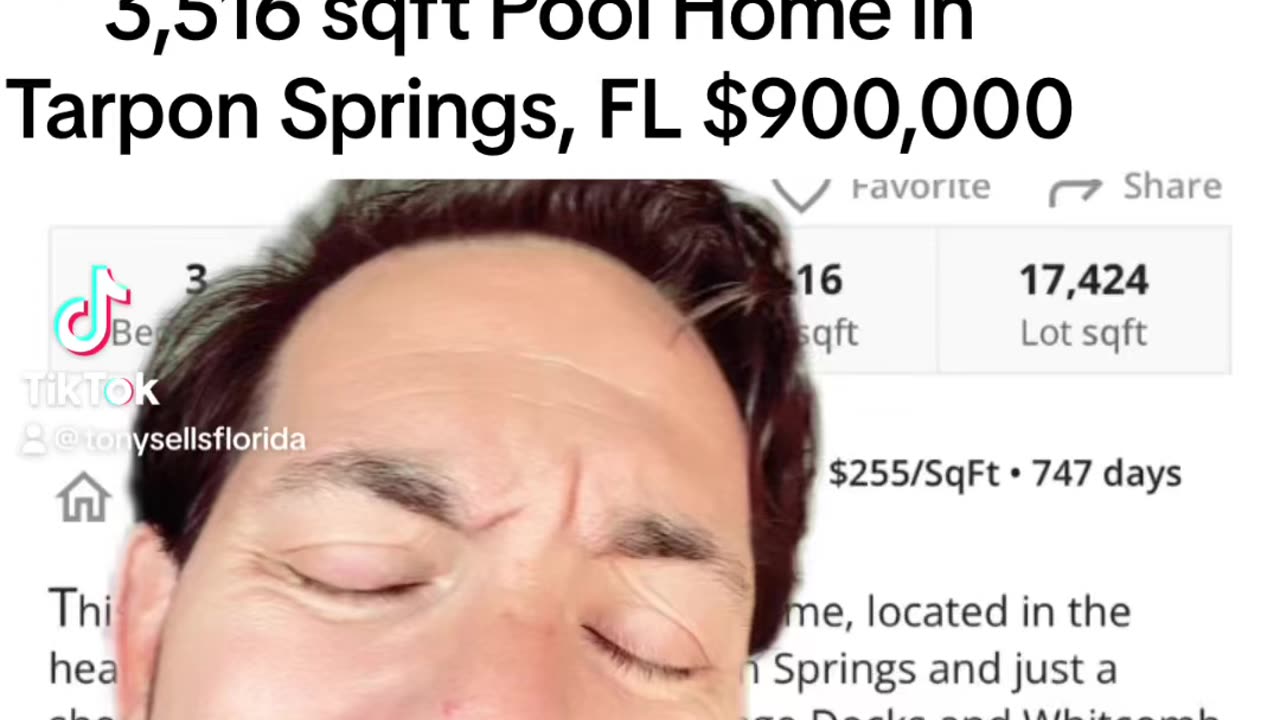 Huge Tarpon Springs Pool Home $900,000