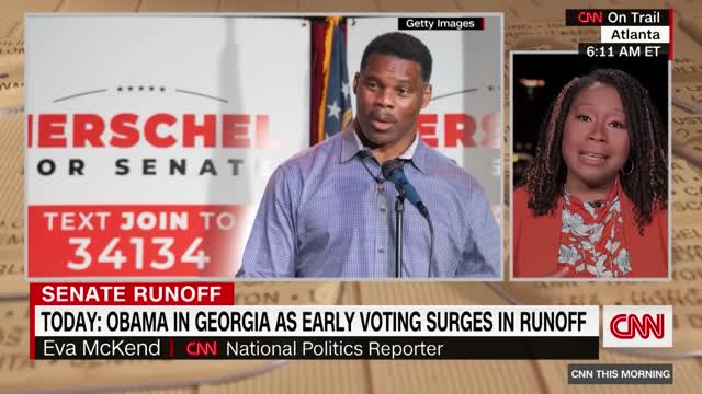 Obama campaigns in Georgia as early voting surges in runoff