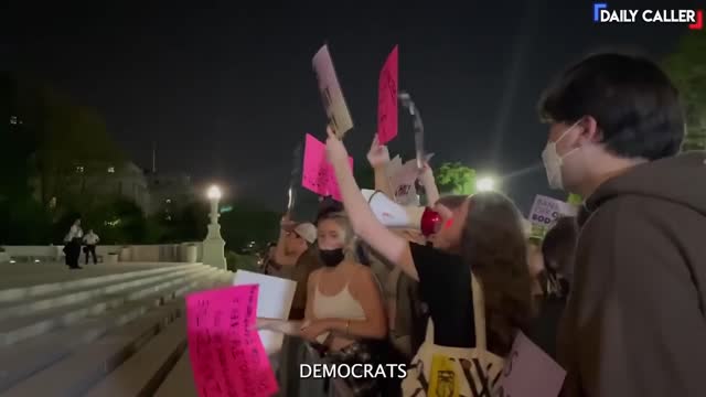 LAPD Officers Clash With Protesters At Abortion Rally