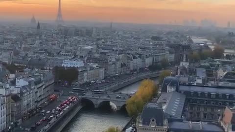 Overlooking the Seine River from Notre Dame, Paris