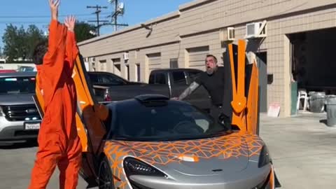 I put a brick on Mclaren $500,000 supercar