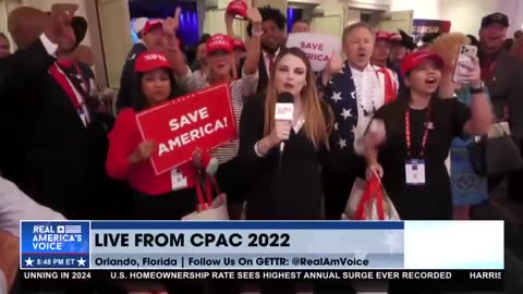 CPAC attendees chanting “Real America First!”