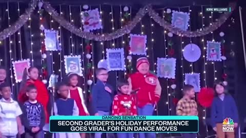 Second Grader's Holiday Performance Goes Viral For Fun Dance Moves