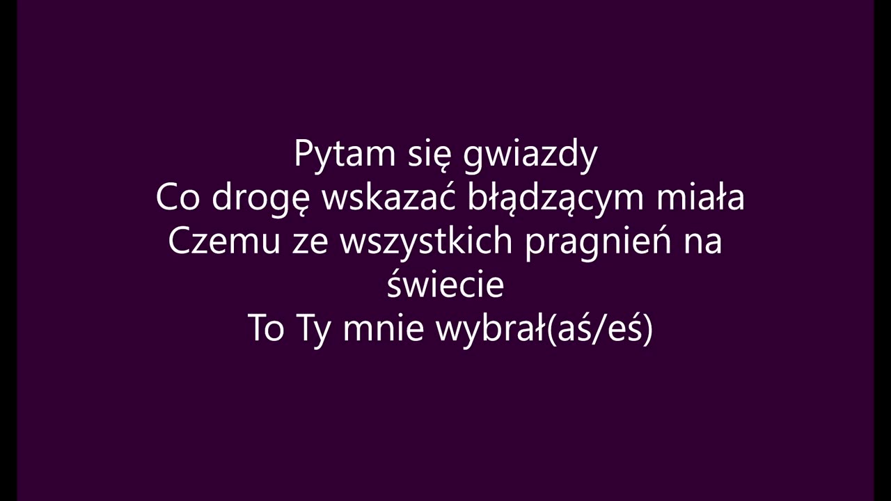 Psalm dla Ciebie Piotr Rubik (tekst)