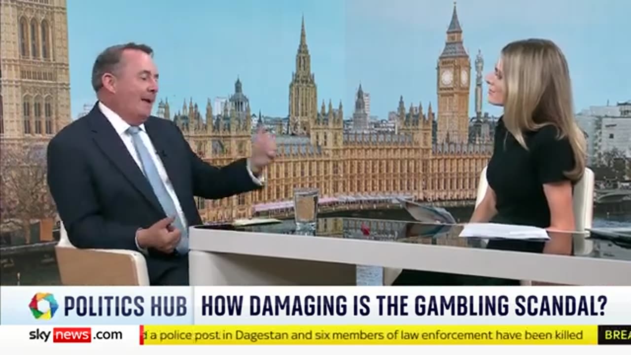 Former defence secretary Liam Fox pressed on Tory election gambling - Election 2024Sky News