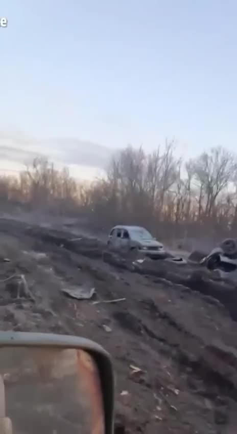 Ukrainian soldiers have only one road left to Bakhmut, this road is under Russians fire, March 12th