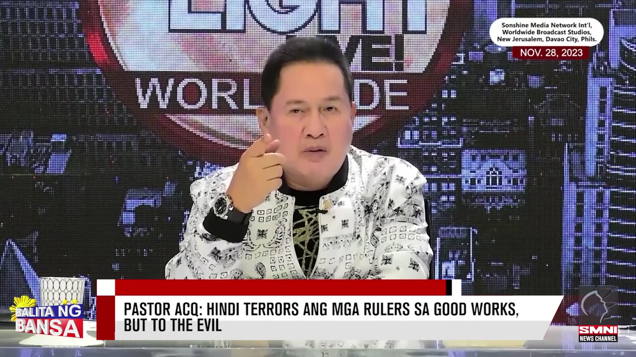 Pastor ACQ: Hindi terrors ang mga rulers sa good works, but to the evil