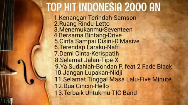 Top Hit Indonesia 2000an Lagu Paling Enak di dengar