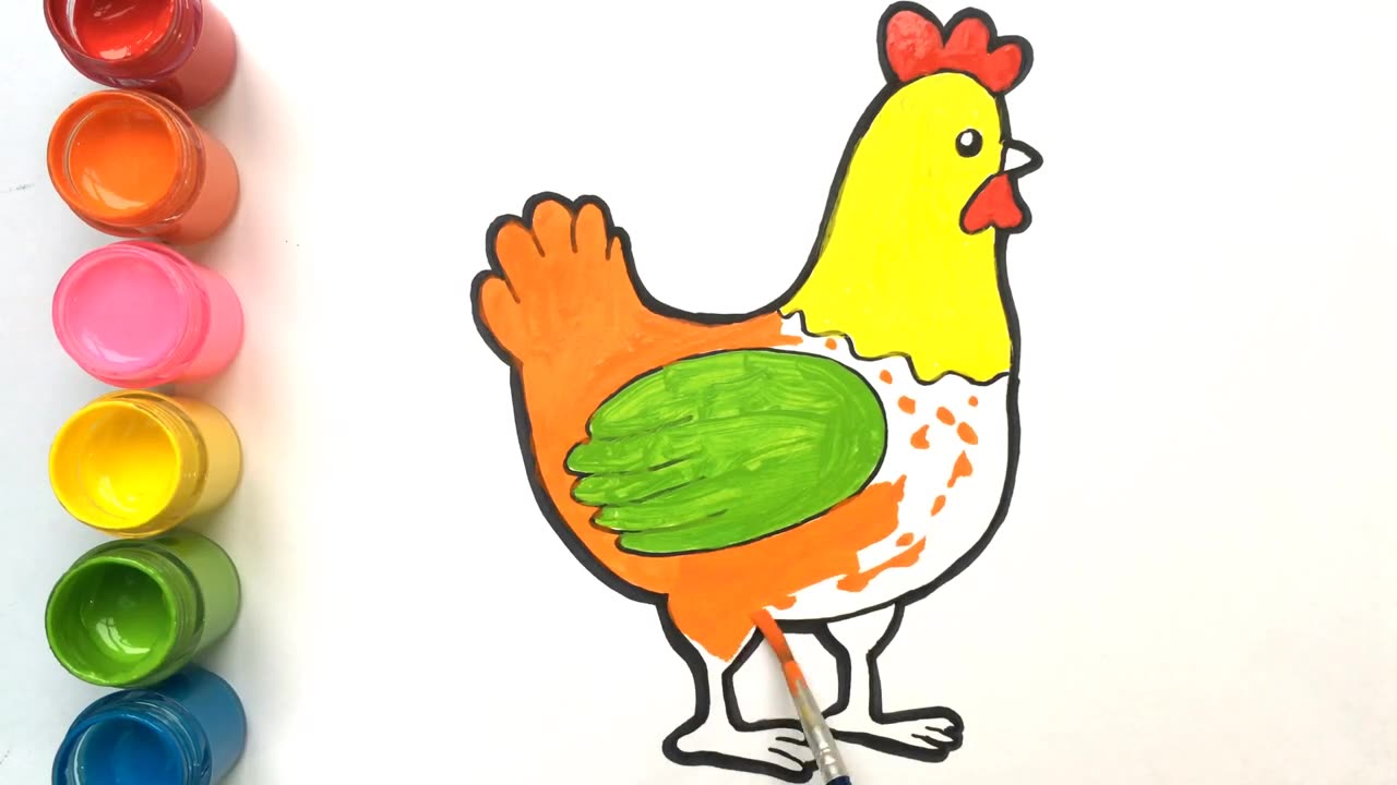 How to Draw Chicken, how to draw and colour