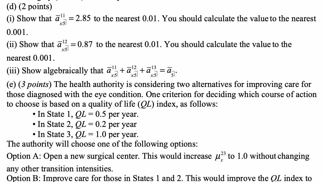 Exam LTAM exercise for April 26, 2022