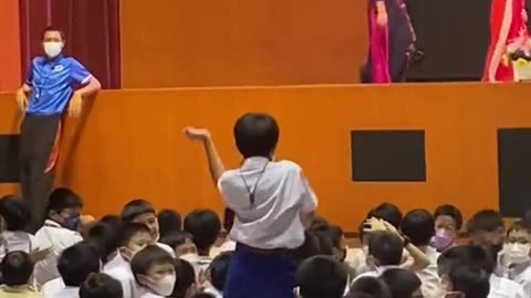 Kid TikTok dance at School