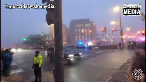 just a video of Joe Biden and Justin Trudeau in a 75 vehicle motorcade