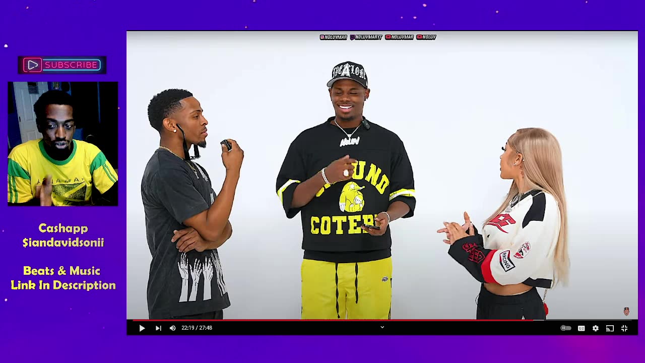 Noluvmar 20 GUYS VS 1 INFLUENCER LENA DAVIS reaction