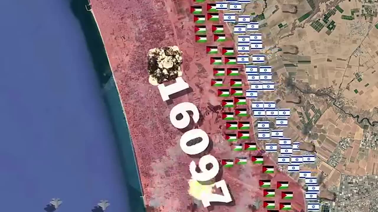 Israeli - Hamas War Animated Map 2023