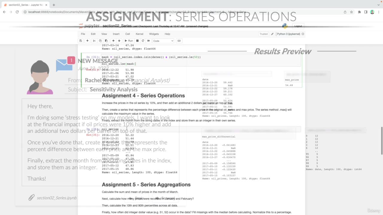 ASSIGNMENT Series Operations/Pandas Series video 17