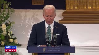 Joe struggles without teleprompter