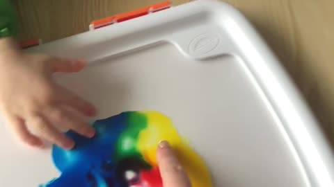My little artist at work