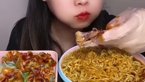 Asmr Mukbang chicken leg piece