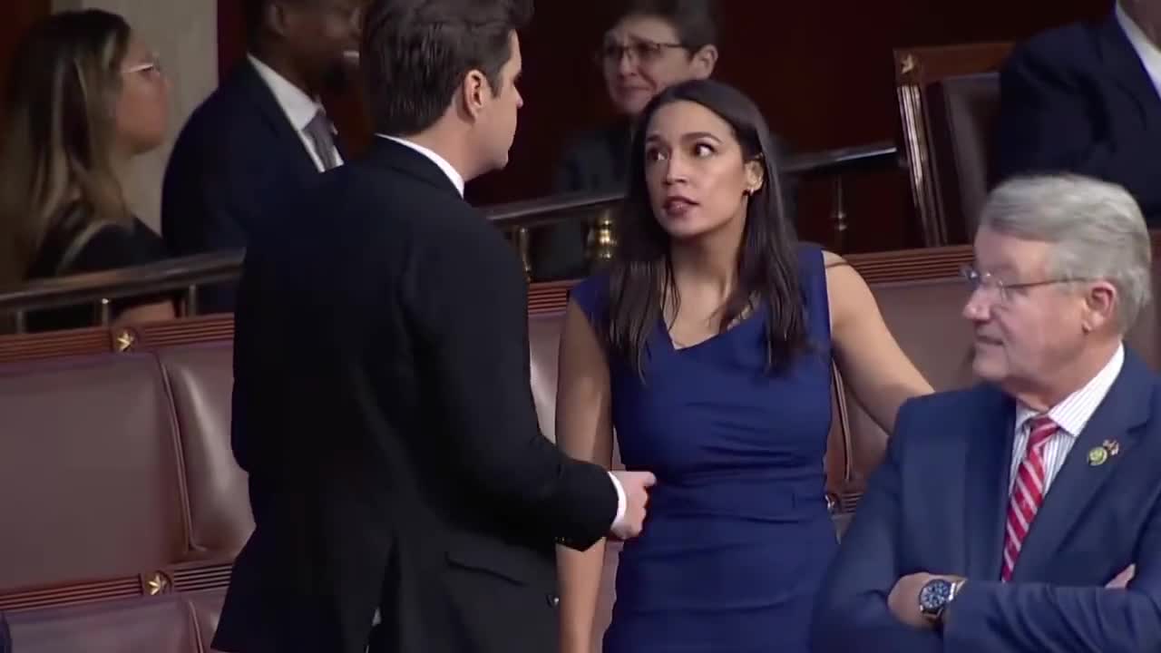 AOC FREAKS OUT While Talking To Matt Gaetz In Viral Clip