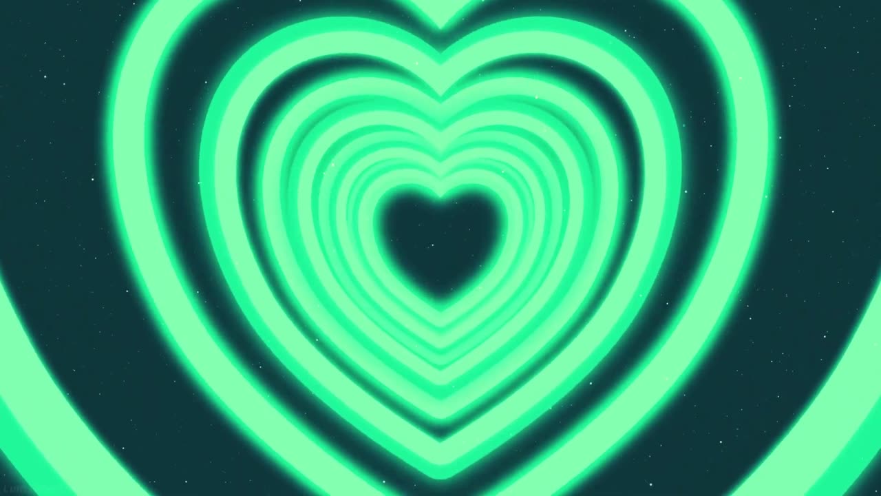 519. Moving Hearts Background 💚 Romantic Video Tunnel