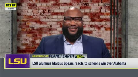 Marcus Spears is over the moon after LSU's win over Alabama 🌝 🐯 | Get Up