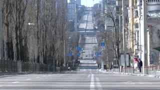 Kyiv streets deserted under 35-hour curfew