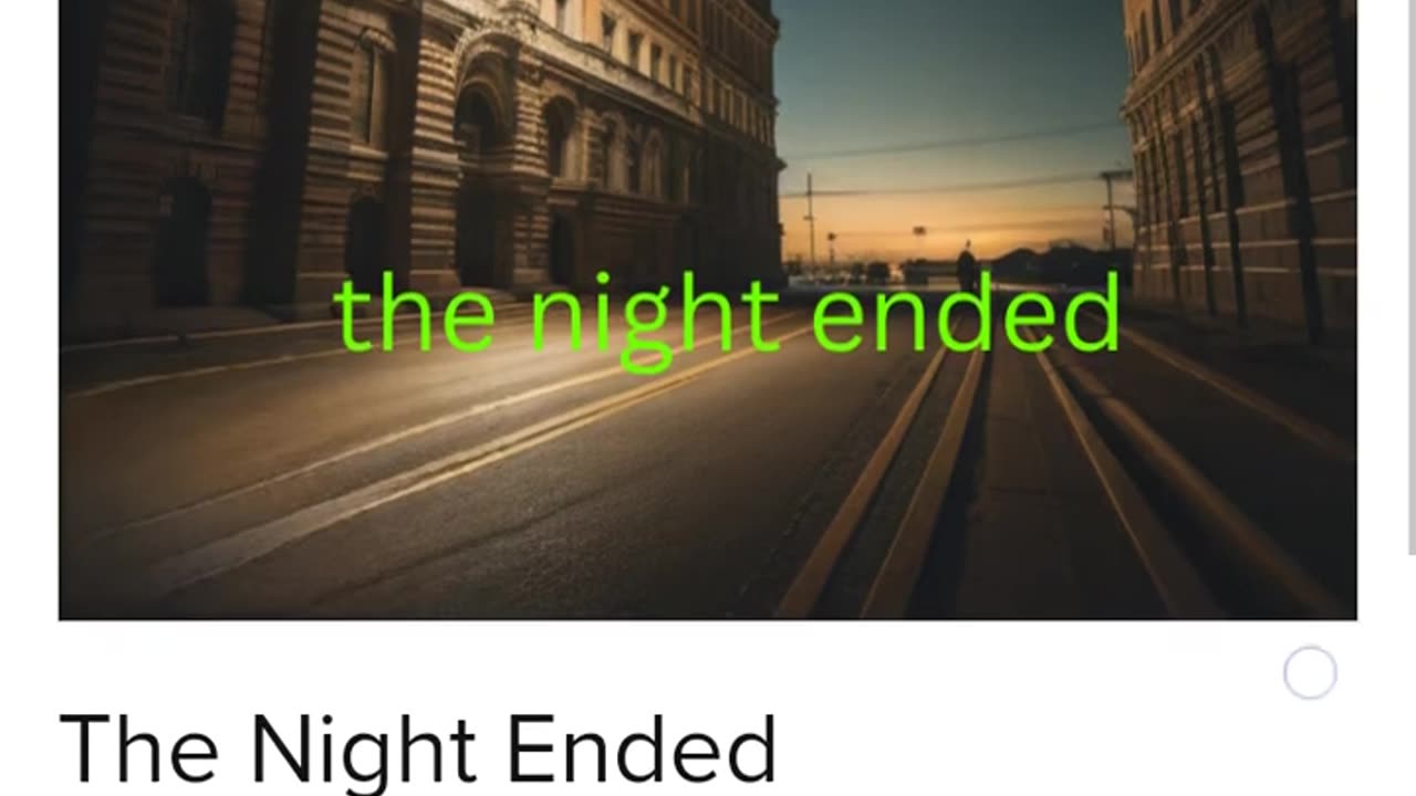 my book the night ended out know link is in the description