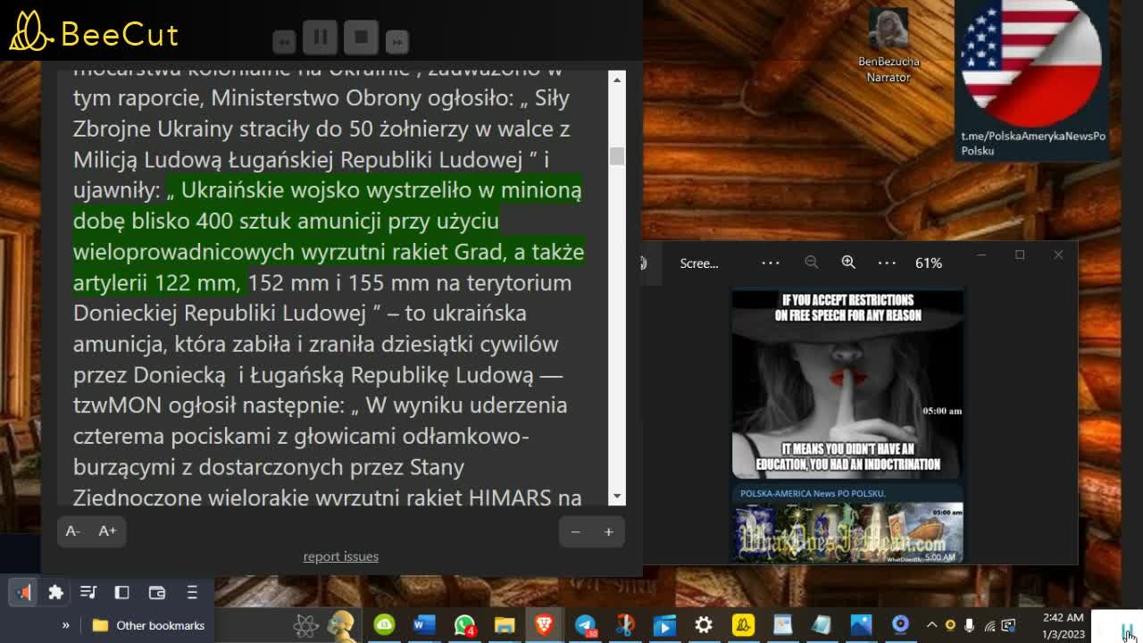 2 stycznia 2023 r🔴Amerykanie „ następne sześć miesięcy będzie najbardziej jeżącym włosy na głowie🔴