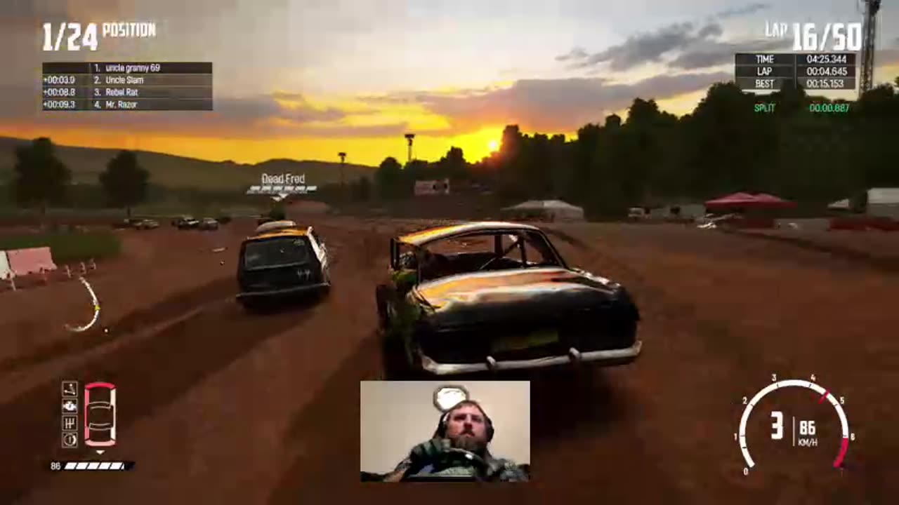 50 Lap Short Track Dirt Race on Wreckfest.