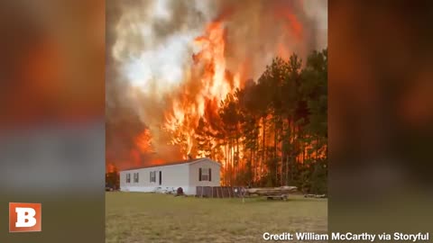 "That's My Sister's House!" Family EVACUATES as Wildfire TORCHES Home in Louisiana