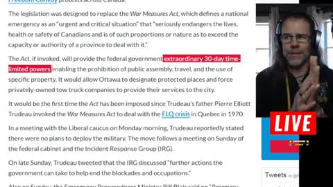 Trudeau Seeks Emergency Act