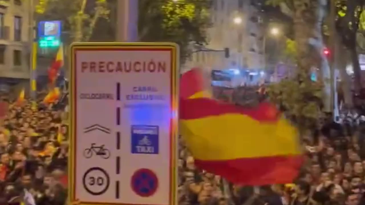 Protesters against Socialist coup in Spain