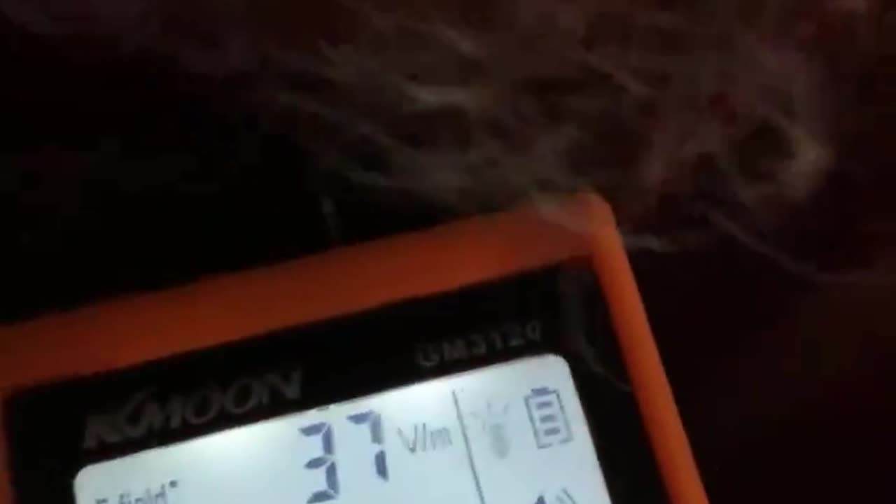 Vid of EMF attack on me caught on meter. All day torture.