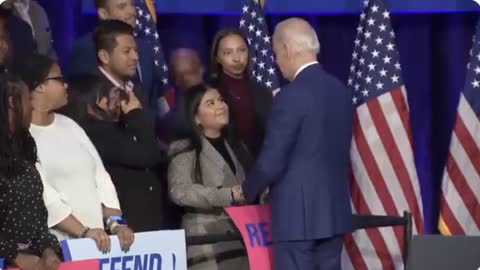 President Job Biden can't keep his hands off of young girls - Sundown Biden loves young girls #maga